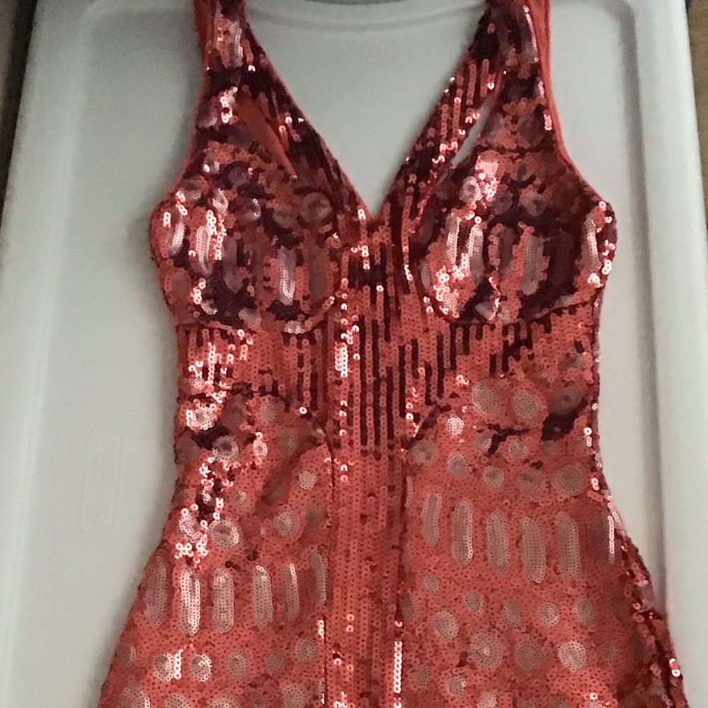 BEBE Addiction sequin fitted mini dress Size XXS
